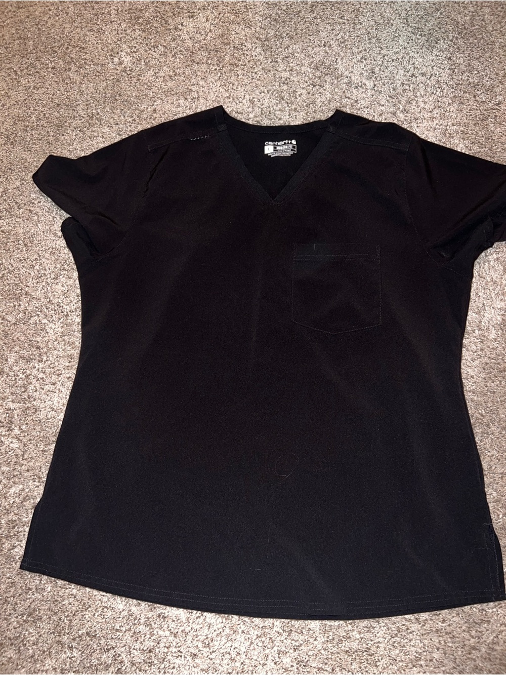 Carhartt Women’s Black V-Neck Scrub Top